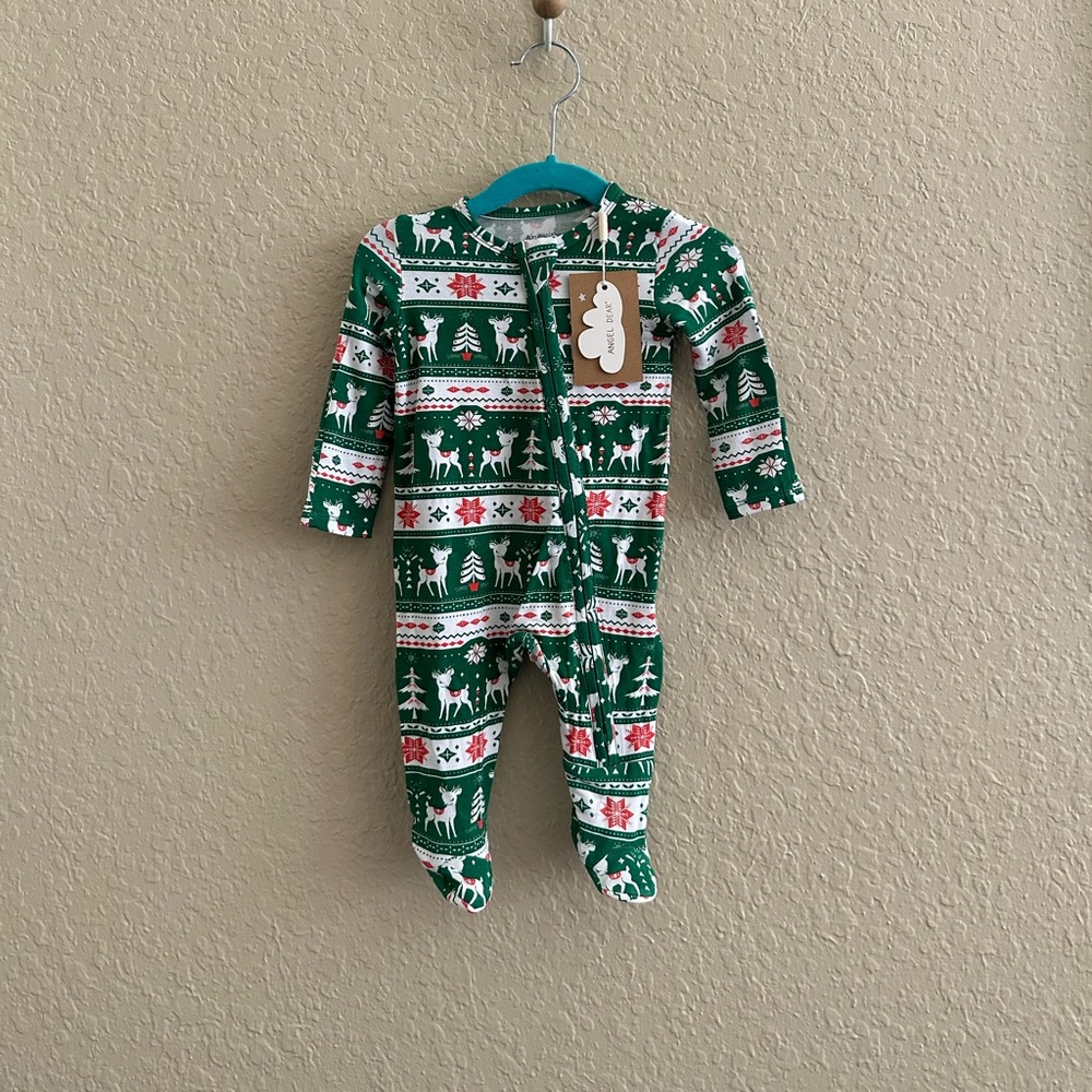 💜$20 FLASH SALE💜Angel Dear Viscose Holiday Footie NWT - Picture 2 of 5